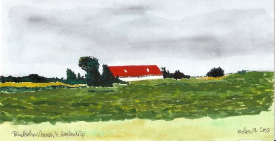 Gård i Trundholm Mose  2008  28cm x 14cm