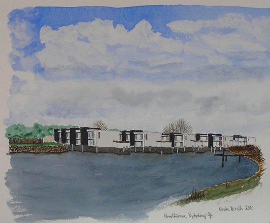 Kanalhusene I, Nykøbing Sj.  2010  26cm x 22cm