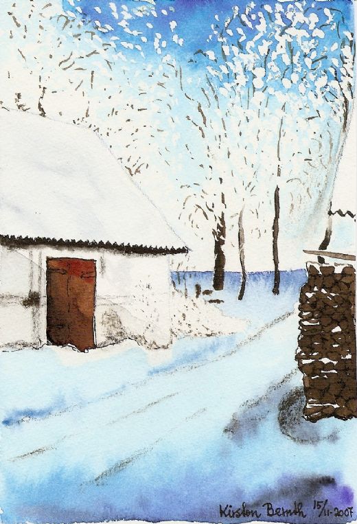 Tuse i sne 10cm x16cm (2007)