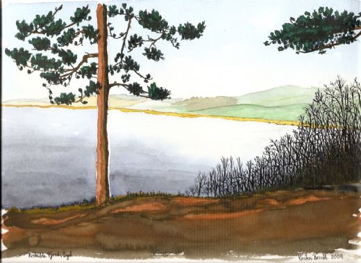 Roskilde Fjord syd  2009  21cm x 30cm