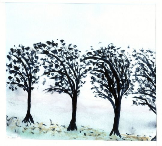 Forblæste træer  2011  21cm x 19cm